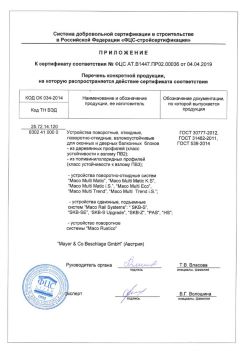 2019.04.04 Великие Луки - Приложение к сертификату устройства поворотные, откидные, поворотно-откидные, взломоустойчивые. ГОСТ 30777-2012